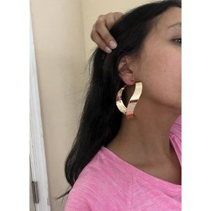 Large gold hoop earrings , huge gold hoops , big gold hoop earrings , chunky